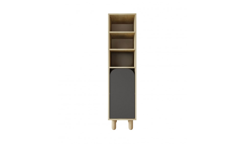Dulap multifunctional, Parma 1 - Sapphire Oak, Anthracite, 37 x 155 x 40 cm
