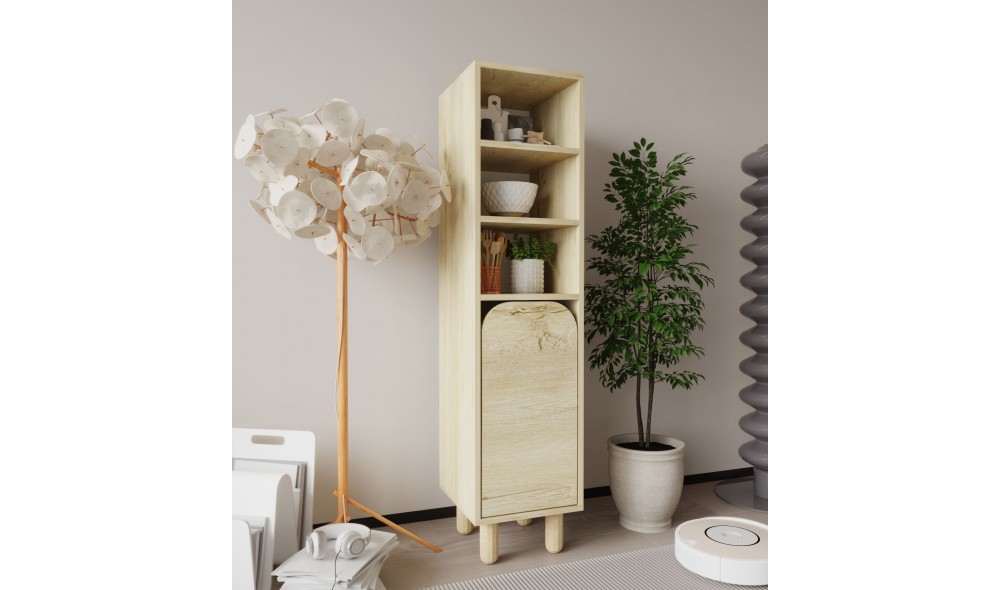 Dulap multifunctional, Parma 1 - Sapphire Oak, 37 x 155 x 40 cm