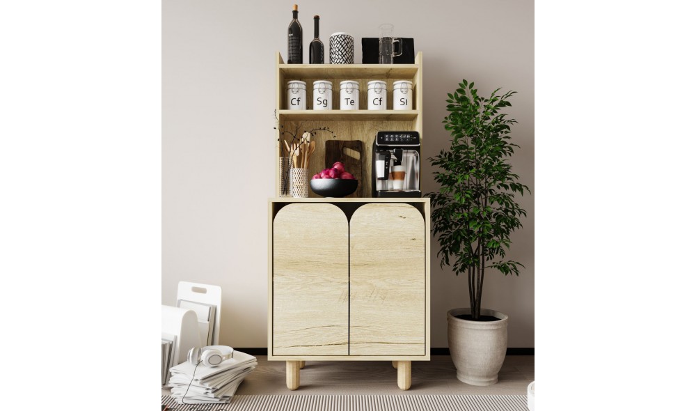 Dulap multifunctional, Parma 2 - Sapphire Oak, 70 x 155 x 40 cm