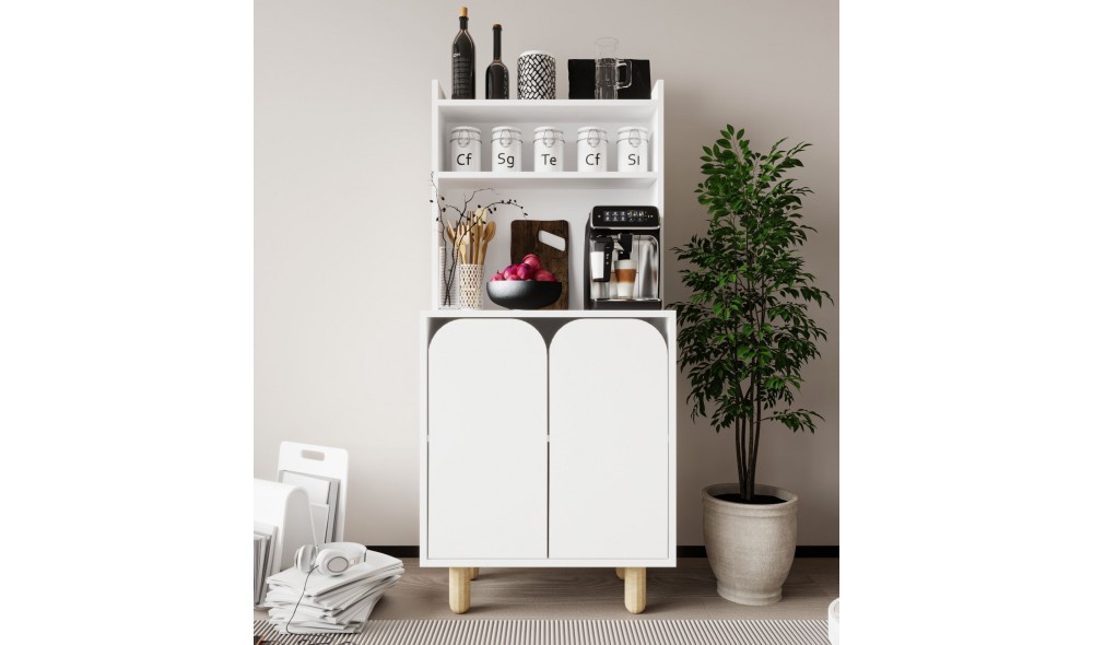 Dulap multifunctional, Parma 2 - White, 70 x 155 x 40 cm