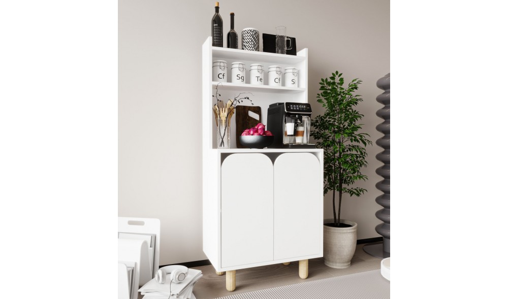 Dulap multifunctional, Parma 2 - White, 70 x 155 x 40 cm