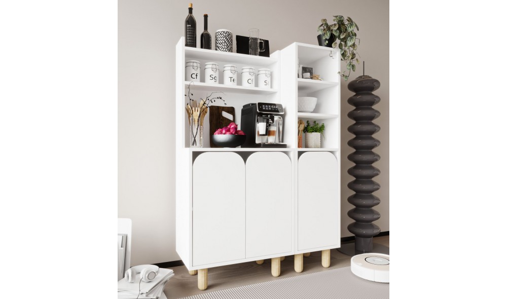 Dulap multifunctional, Parma 3 - White, 105 x 155 x 40 cm