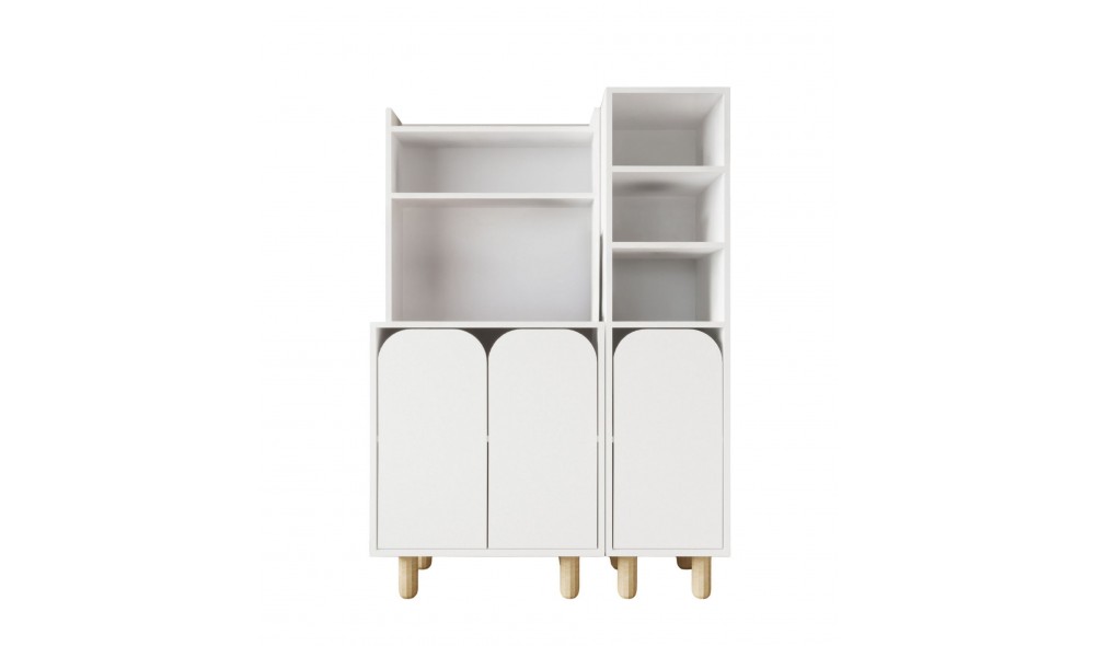 Dulap multifunctional, Parma 3 - White, 105 x 155 x 40 cm