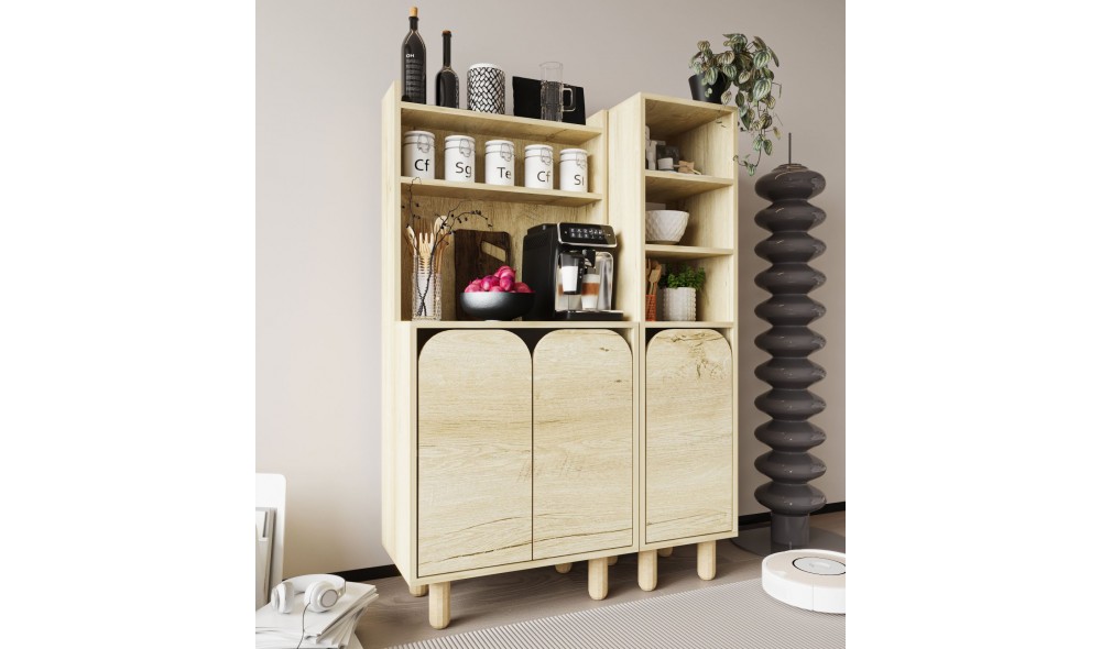 Dulap multifunctional, Parma 3 - Sapphire Oak, 105 x 155 x 40 cm