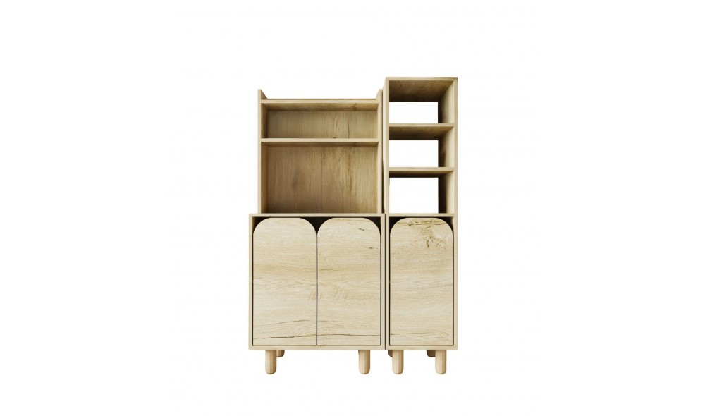 Dulap multifunctional, Parma 3 - Sapphire Oak, 105 x 155 x 40 cm