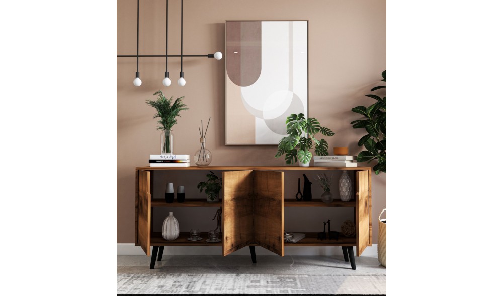 Consola, Latina Modern 180 - Walnut, 180 x 80 x 45 cm