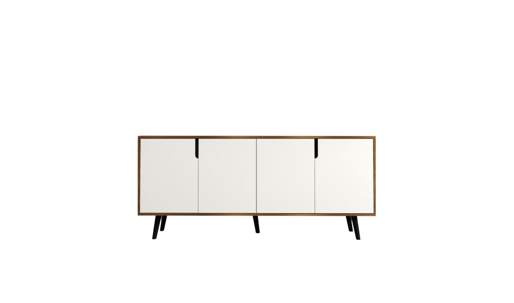 Consola, Latina Modern 180 - Walnut, White, 180 x 80 x 45 cm
