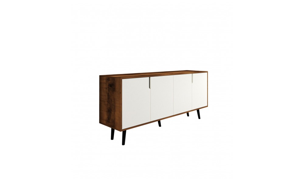 Consola, Latina Modern 180 - Walnut, White, 180 x 80 x 45 cm