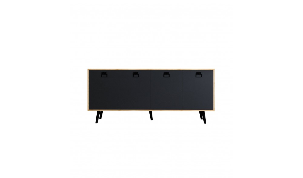 Consola, Mirza Modern 180 - Sapphire Oak, Anthracite, 180 x 80 x 45 cm