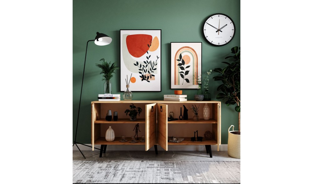 Consola, Mirza Modern 180 - Sapphire Oak, 180 x 80 x 45 cm