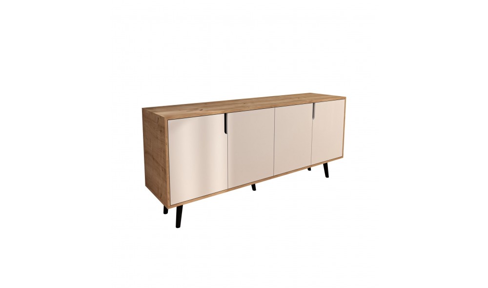 Consola, Latina Modern 180 - Sapphire Oak, White, 180 x 80 x 45 cm