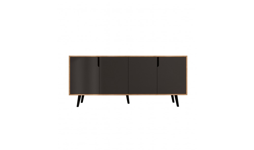 Consola, Latina Modern 180 - Sapphire Oak, Anthracite, 180 x 80 x 45 cm