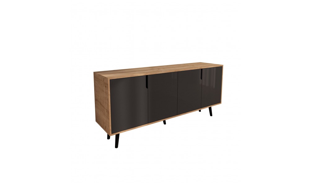 Consola, Latina Modern 180 - Sapphire Oak, Anthracite, 180 x 80 x 45 cm