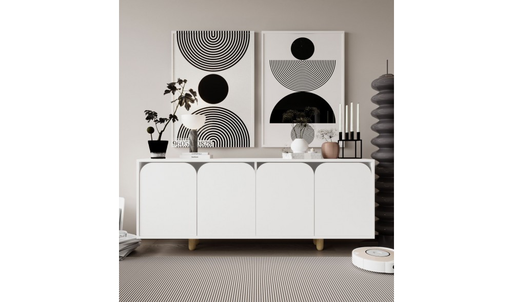 Consola, Lazio Bohem 180 - White, 180 x 75 x 45 cm