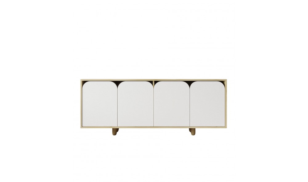 Consola, Lazio Bohem 180 - Sapphire Oak, White, 180 x 75 x 45 cm