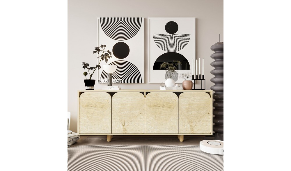 Consola, Lazio Bohem 180 - Sapphire Oak, 180 x 75 x 45 cm