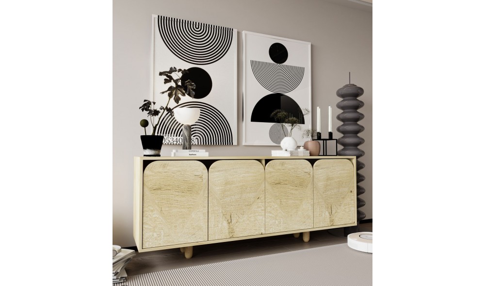 Consola, Lazio Bohem 180 - Sapphire Oak, 180 x 75 x 45 cm