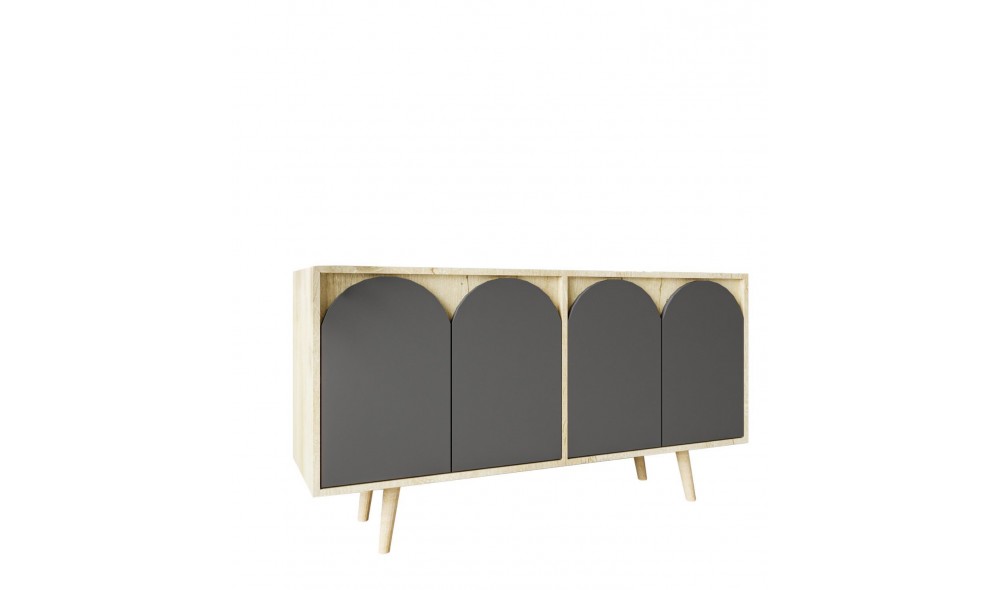 Consola, Venezia 150 - Sapphire Oak, Anthracite, 150 x 80 x 45 cm