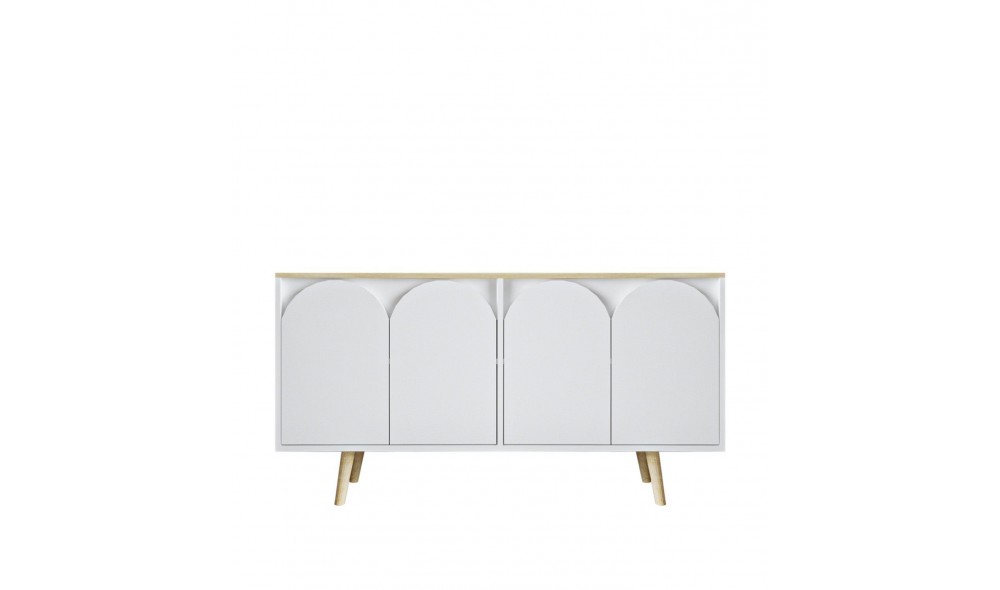 Consola, Venezia 150 - Sapphire Oak, White v2, 150 x 80 x 45 cm