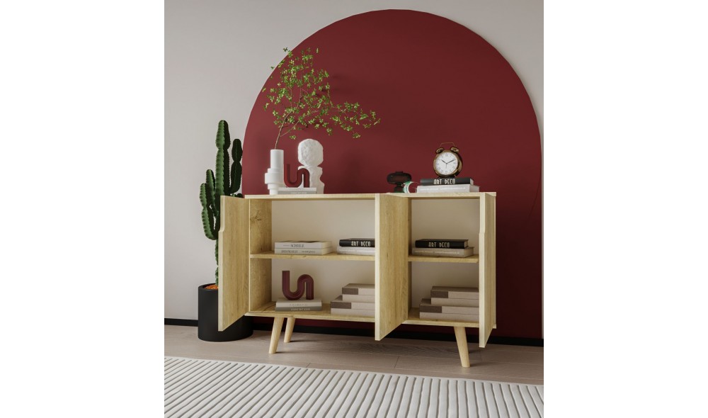 Consola, Verona 120 - Sapphire Oak, 120 x 80 x 30 cm