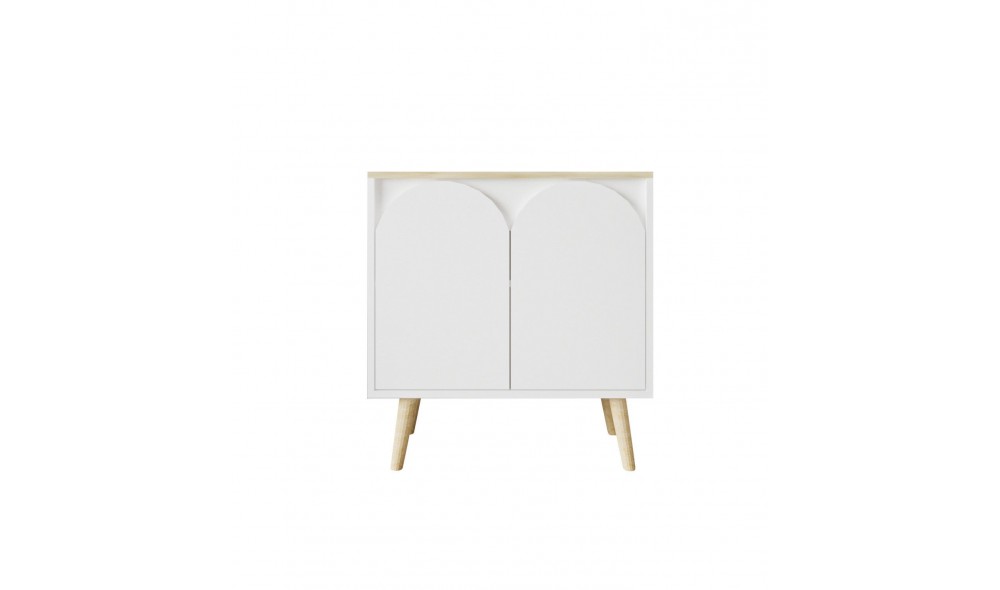 Consola, Venezia 75 - Sapphire Oak, White, 76 x 80 x 30 cm