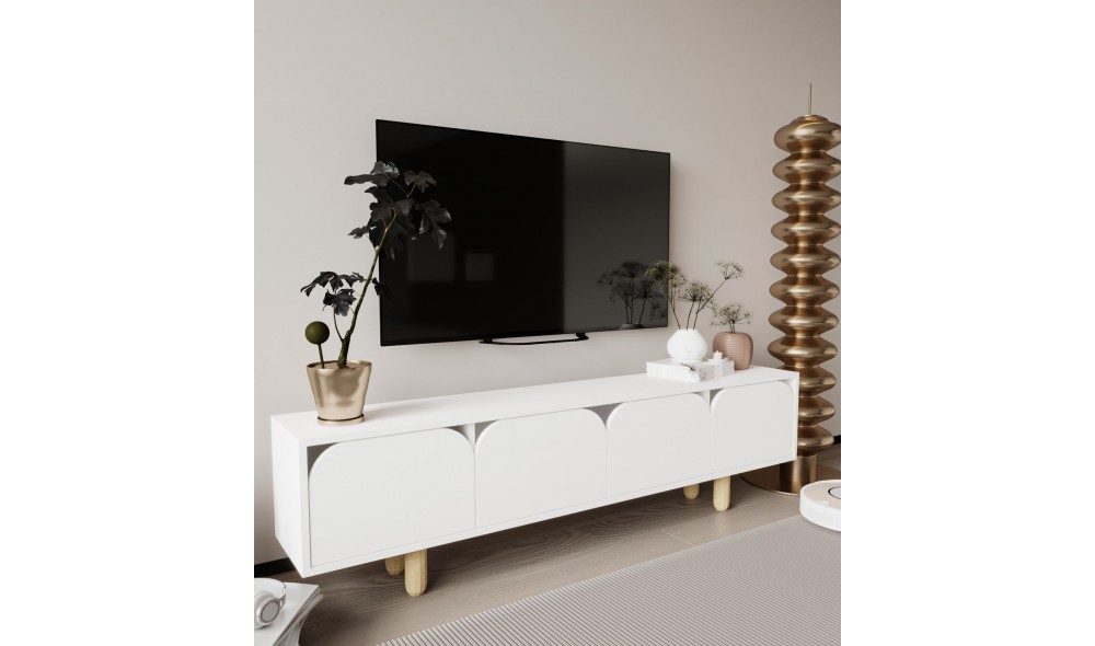 Comoda TV, Lazio - White, 180 x 48 x 29,8 cm