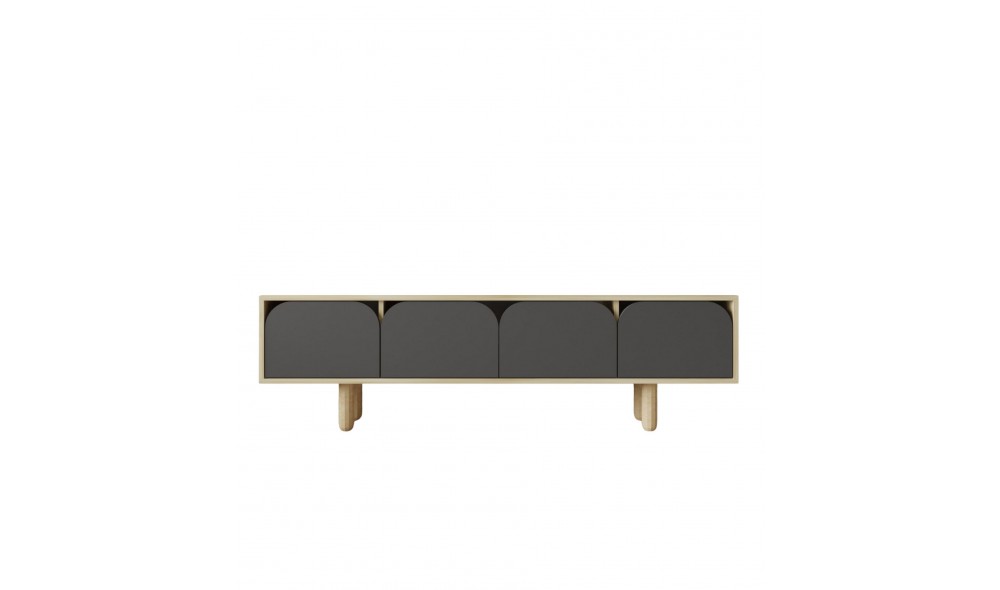 Comoda TV, Lazio - Sapphire Oak, Anthracite, 180 x 48 x 29,8 cm