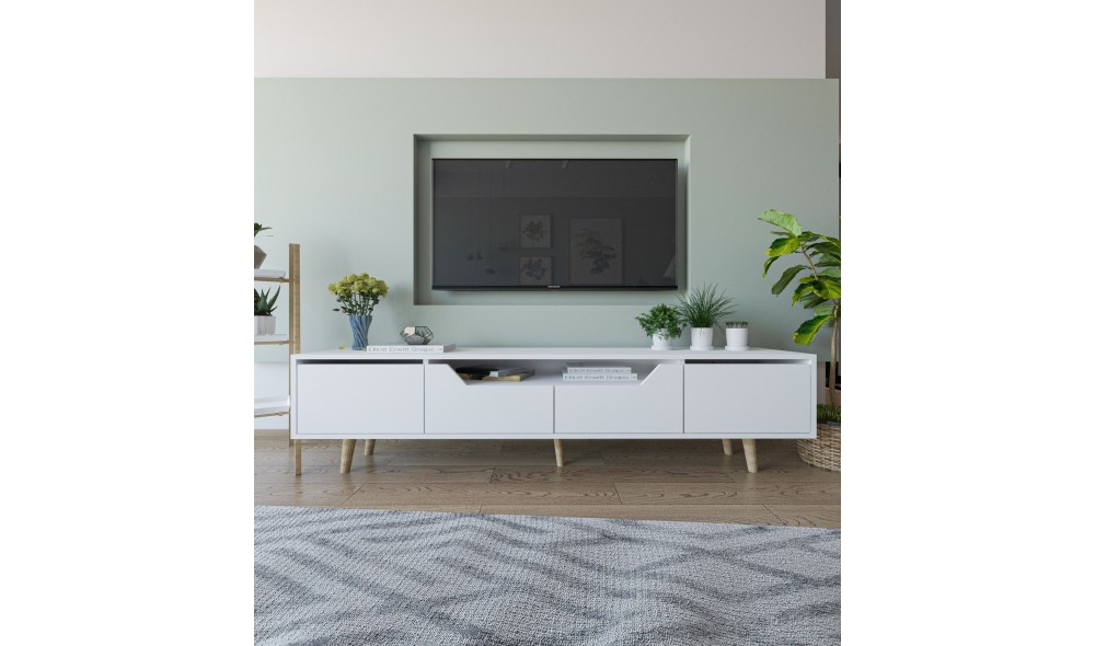 Comoda TV, Roma 180 - White, 180 x 48 x 29,8 cm