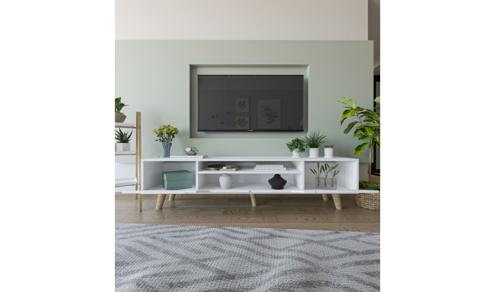 Comoda TV, Roma 180 - White, 180 x 48 x 29,8 cm