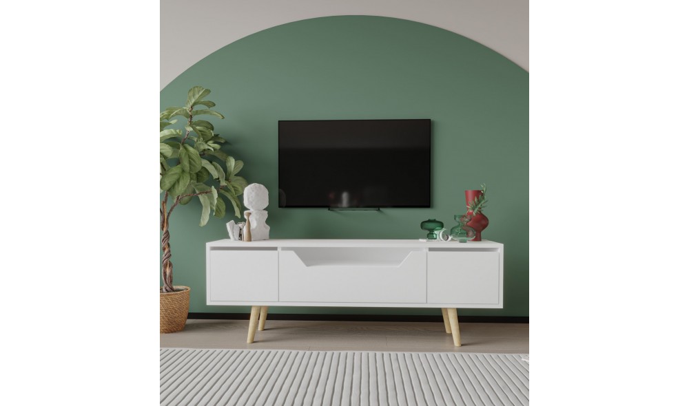 Comoda TV, Roma 150 - White, 150 x 53 x 29,8 cm