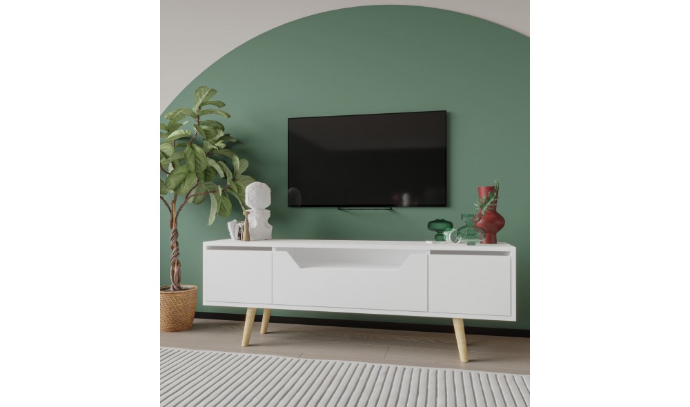 Comoda TV, Roma 150 - White, 150 x 53 x 29,8 cm