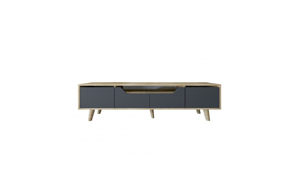 Comoda TV, Roma 180 - Sapphire Oak, Anthracite, 180 x 48 x 29,8 cm