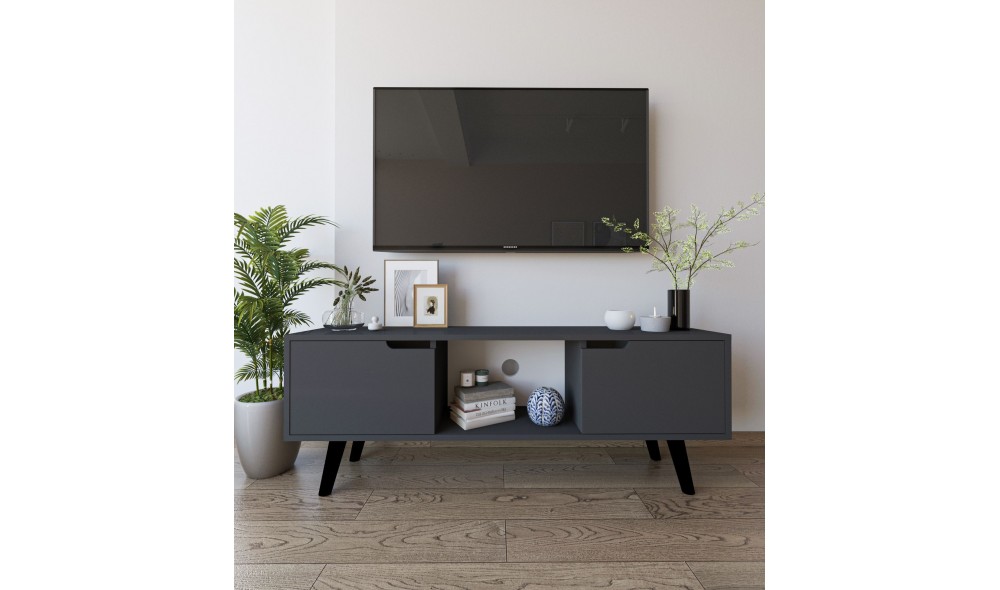 Comoda TV, Siena - Anthracite, 139,7 x 53 x 53 cm