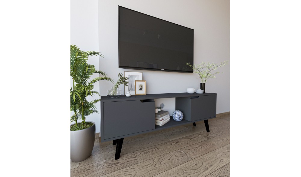 Comoda TV, Siena - Anthracite, 139,7 x 53 x 53 cm