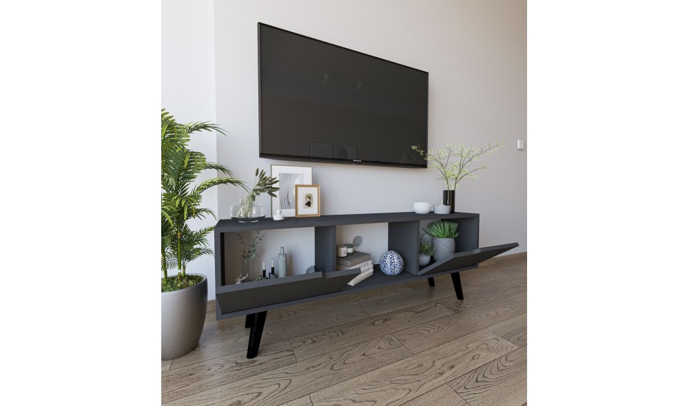 Comoda TV, Siena - Anthracite, 139,7 x 53 x 53 cm