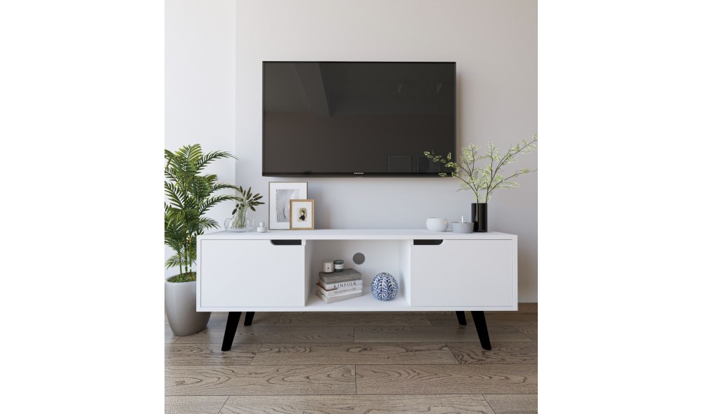 Comoda TV, Siena - White, 139,7 x 53 x 53 cm