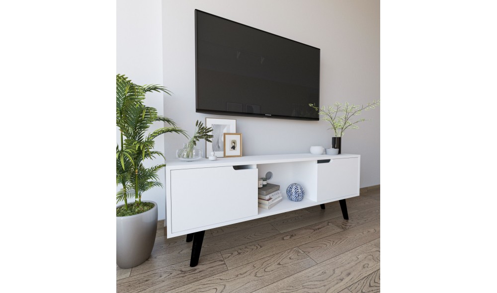 Comoda TV, Siena - White, 139,7 x 53 x 53 cm