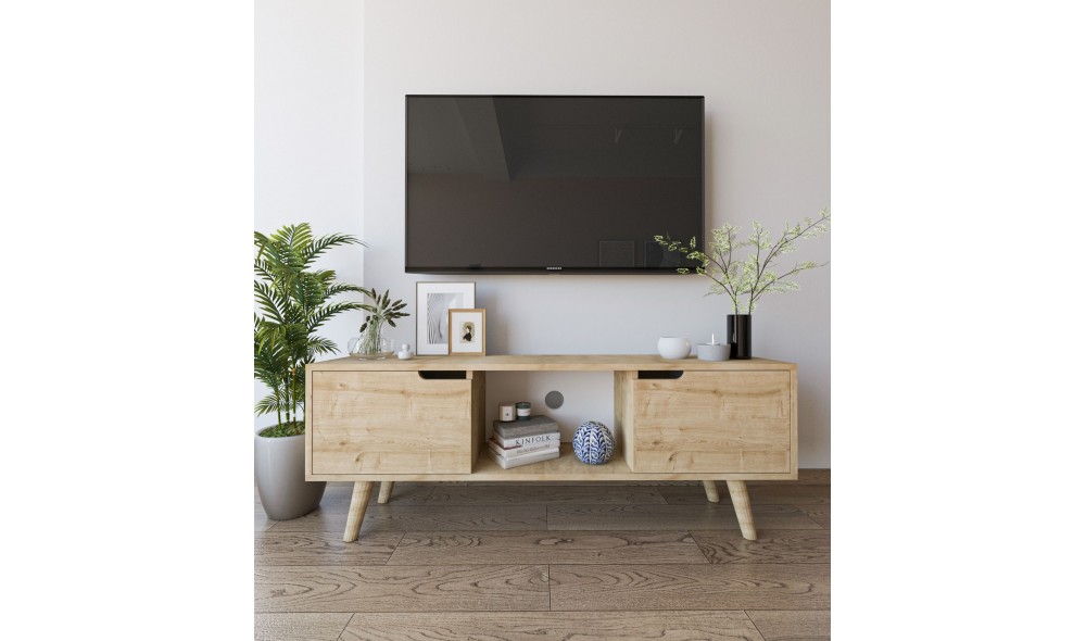 Comoda TV, Siena - Sapphire Oak, 139,7 x 53 x 53 cm