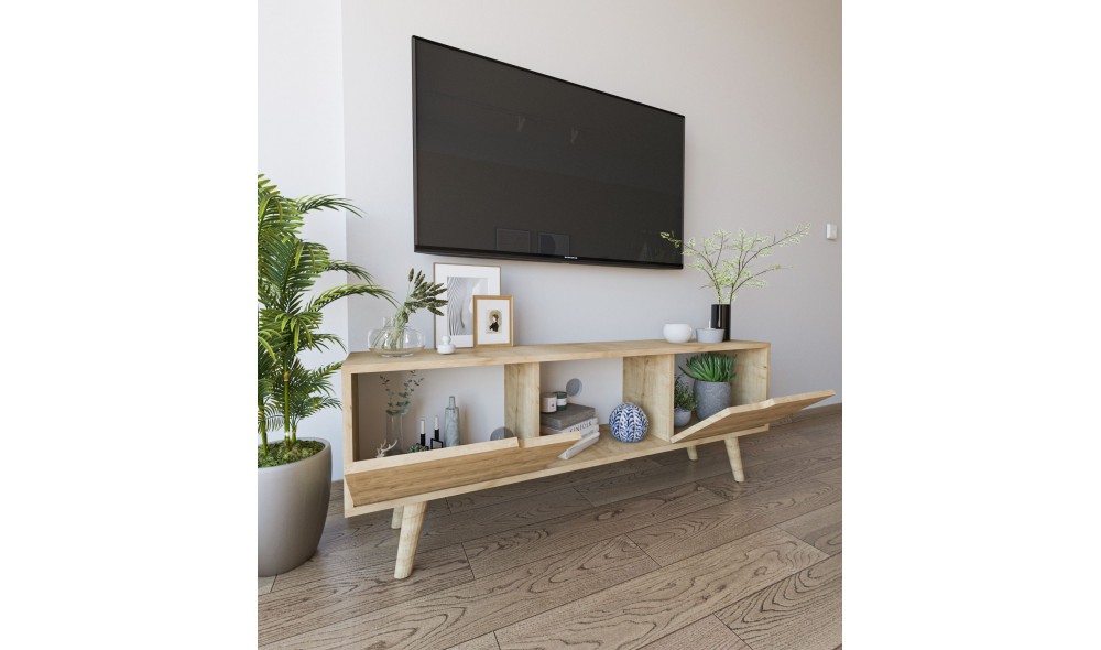 Comoda TV, Siena - Sapphire Oak, 139,7 x 53 x 53 cm