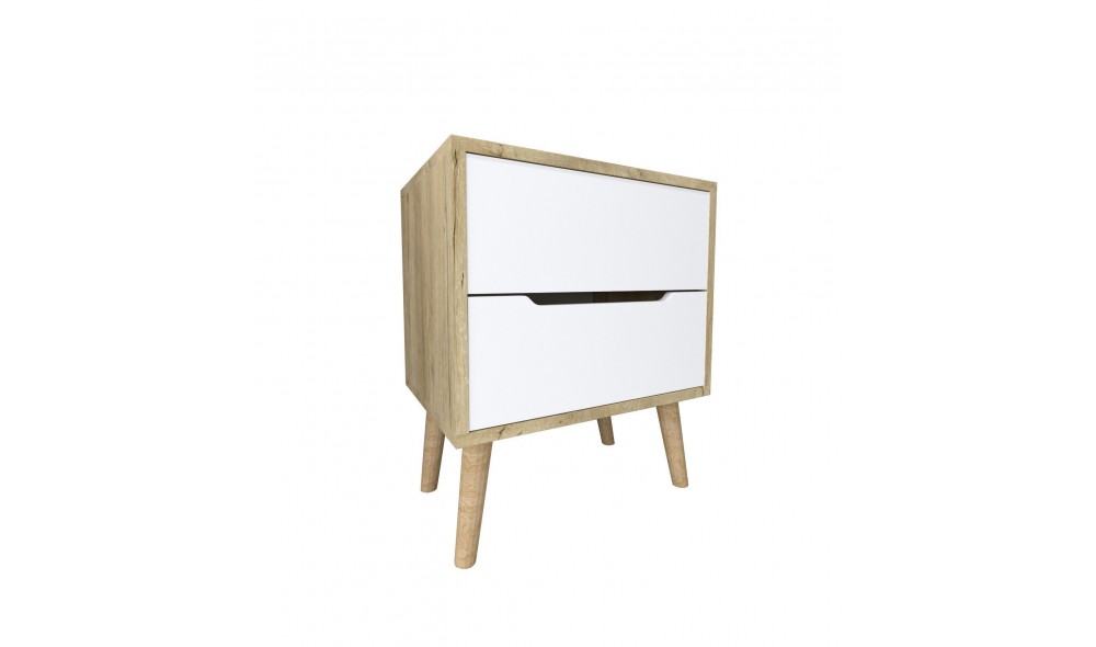 Noptiera, Flora - Sapphire Oak, White, 50 x 60 x 44 cm