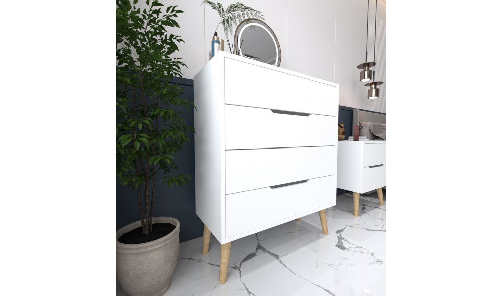 Comoda, Flora - White, 78 x 95 x 45 cm