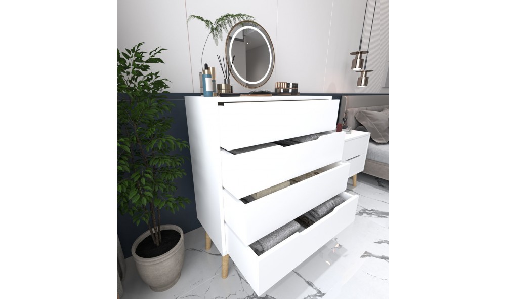 Comoda, Flora - White, 78 x 95 x 45 cm