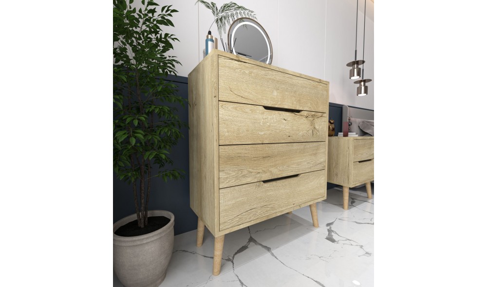 Comoda, Flora - Sapphire Oak, 78 x 95 x 45 cm