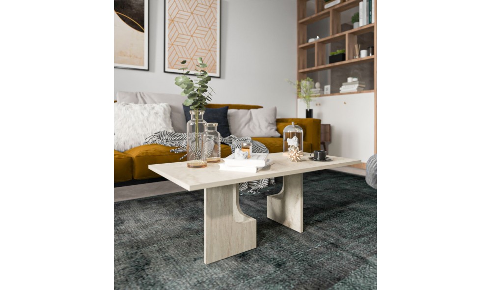 Masuta de cafea, Terni - Travertine, 104 x 37 x 51,7 cm