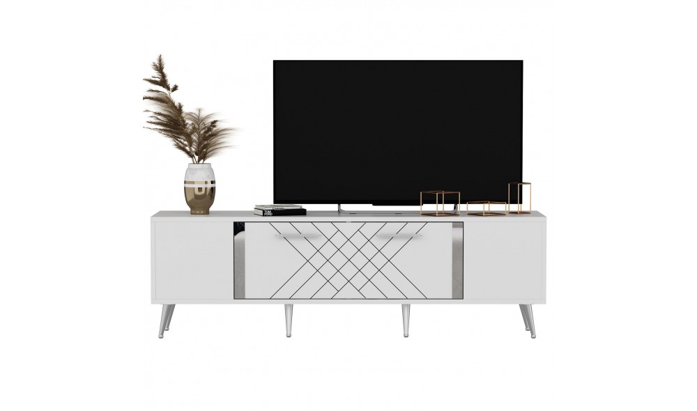 Suport TV, Detas, AlbArgint, 150 x 48 x 35 cm