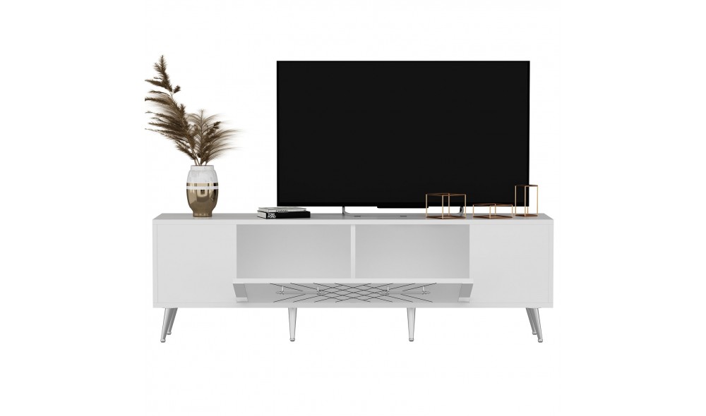 Suport TV, Detas, AlbArgint, 150 x 48 x 35 cm