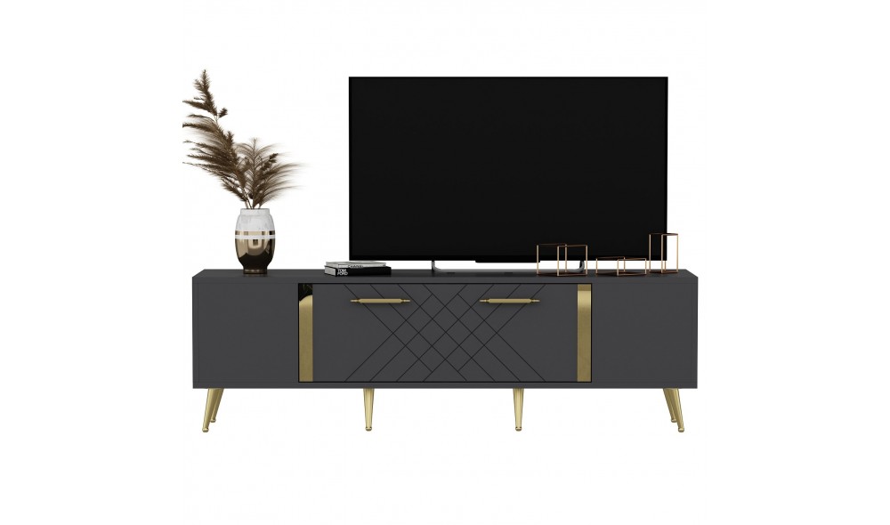 Suport TV, Detas, AntracitAur, 150 x 48 x 35 cm