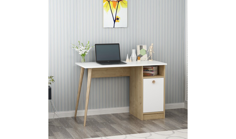 Birou de studiu, Cannas, AlbStejar safir, 110 x 74 x 50 cm