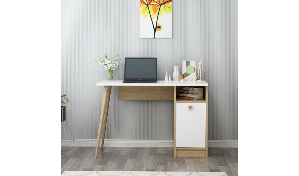 Birou de studiu, Cannas, AlbStejar safir, 110 x 74 x 50 cm