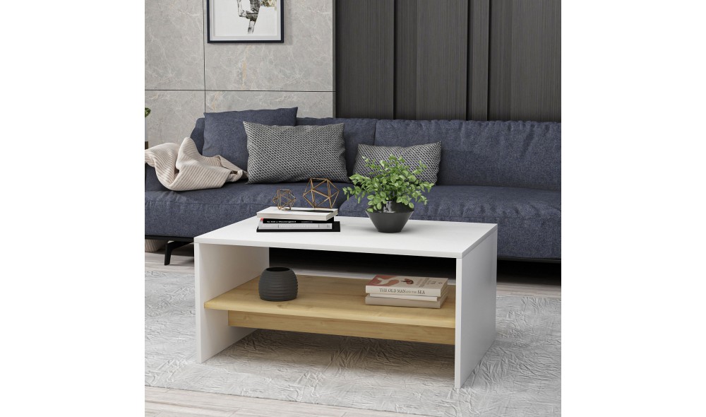 Masuta de cafea, Apollon, AlbStejar safir, 90 x 47 x 45 cm